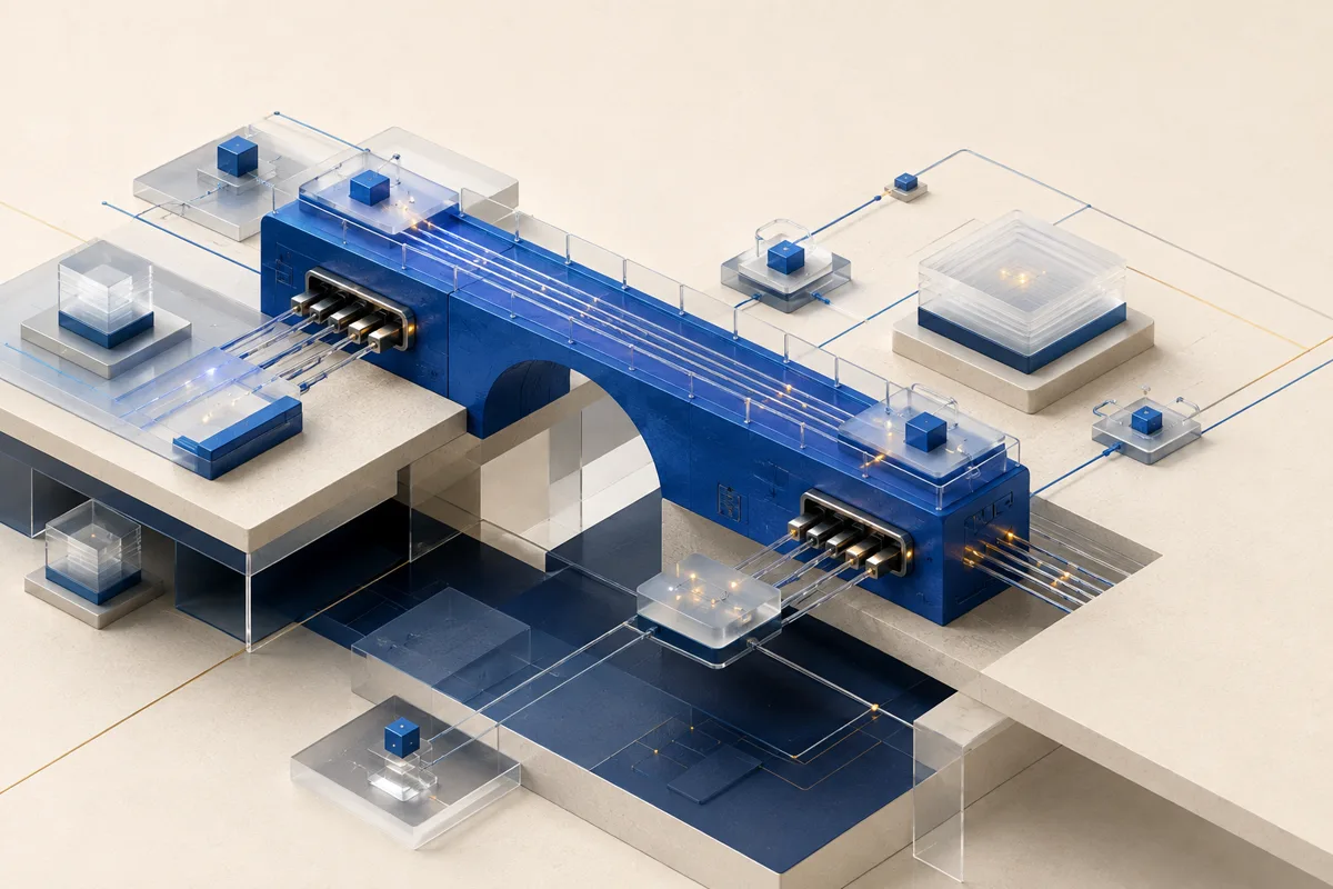 Une architecture modulaire reliée par un pont central pour les API et MCP